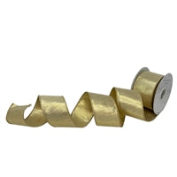 Metallic Gold Ribbon Double Sided 2.5'' X 10YD