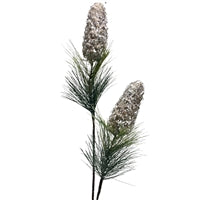 Small Iced Champagne Aspen Pinecone Spray