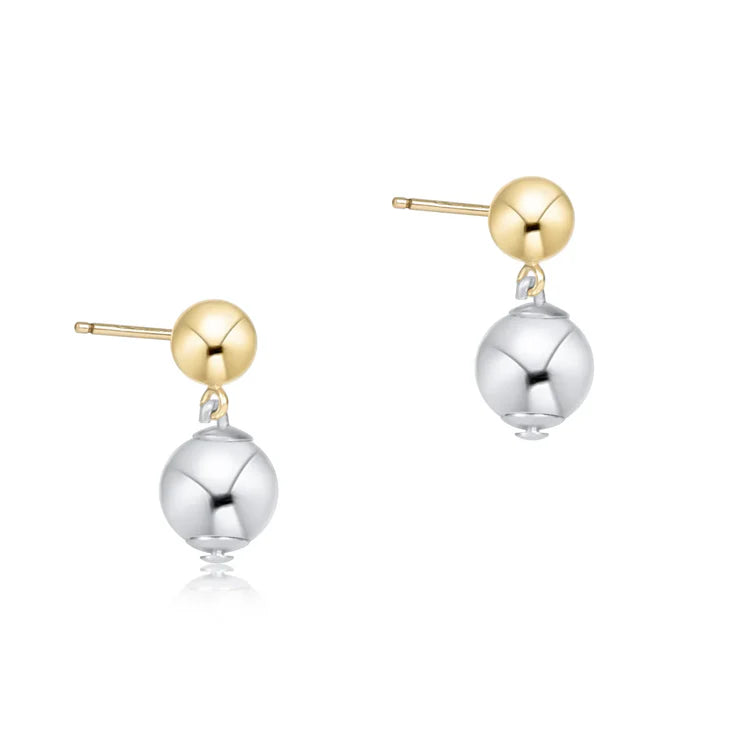 Classic 8mm Ball Drop Stud - Mixed Metal