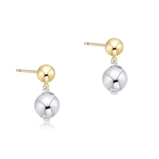 Classic 8mm Ball Drop Stud - Mixed Metal
