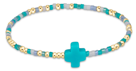 egirl Hope Unwritten Bracelet Signature Cross Bracelet-Teal Like a Woman