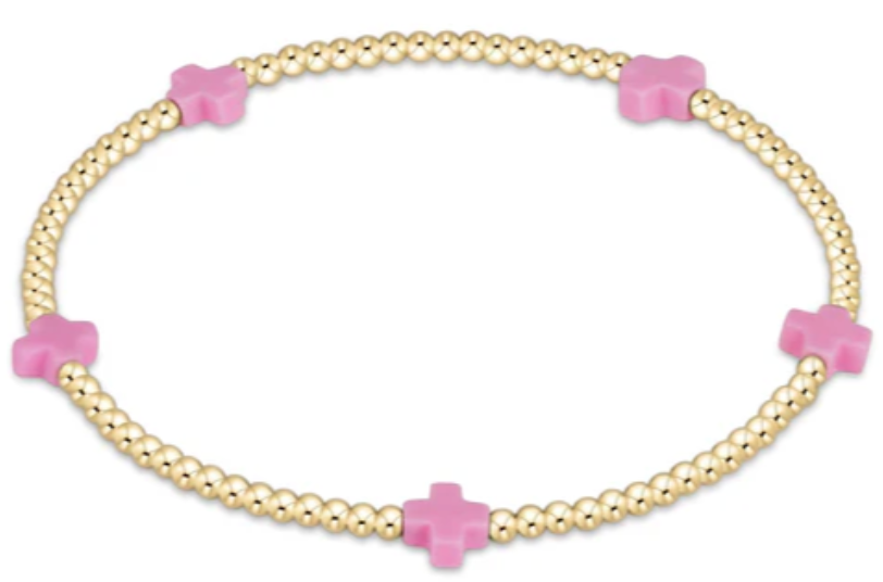egirl Signature Cross Small Bright Pink Pattern 2mm Bead