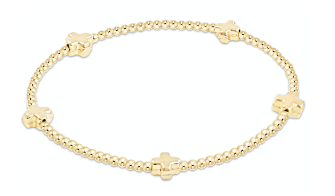 egirl Signature Cross Small Gold Pattern 2mm Bead