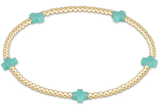 egirl Signature Cross Small Mint Pattern 2mm Bead