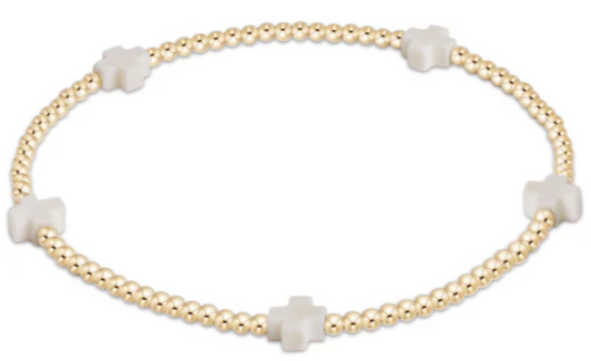 egirl Signature Cross Small Off White Pattern 2mm Bead