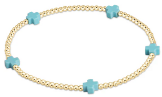 egirl Signature Cross Turquoise Pattern 2mm Bead