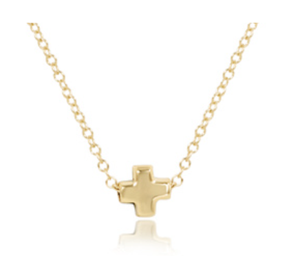 egirl 14" Necklace Gold - Signature Cross Small Gold