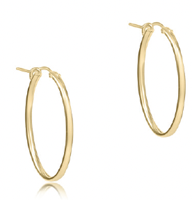 Oval Gold 1" Hoop-Smooth