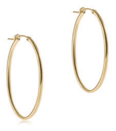 Oval Gold 2" Hoop-Smooth