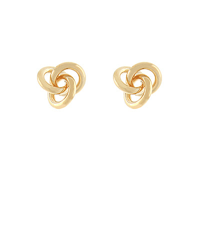 Gold Knot Stud Earrings