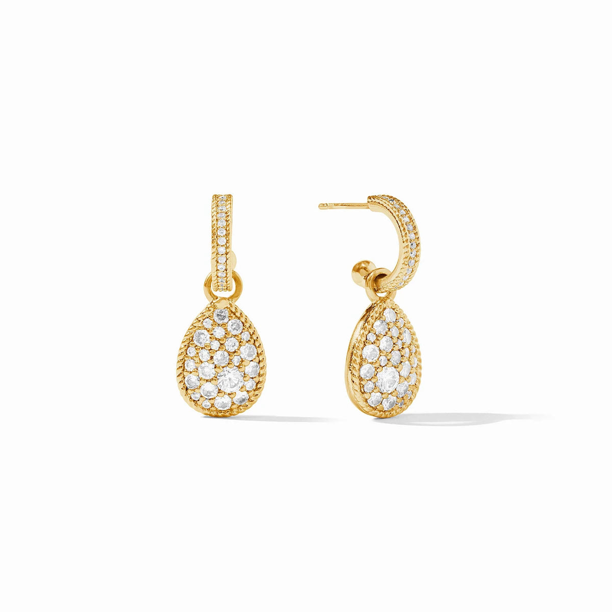 Luna Teardrop Hoop & Charm Earrings -