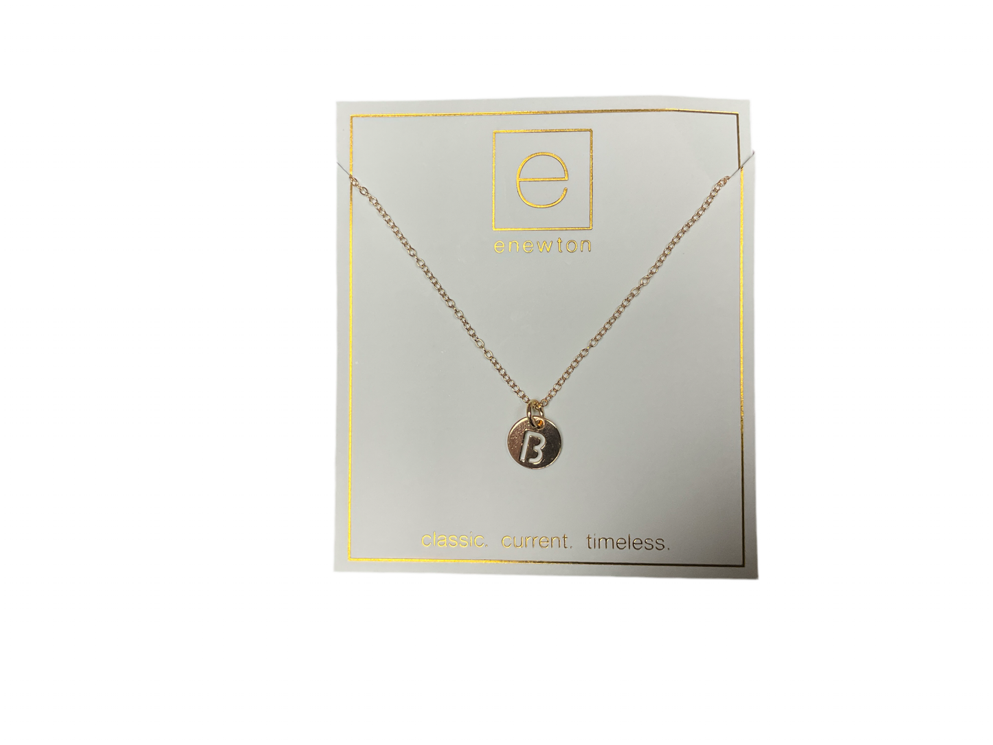 "16" Gold Necklace Respect Small Disc - B