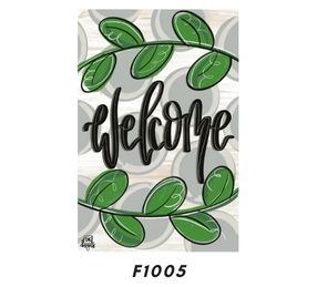 Welcome Polka Dot Garden Flag