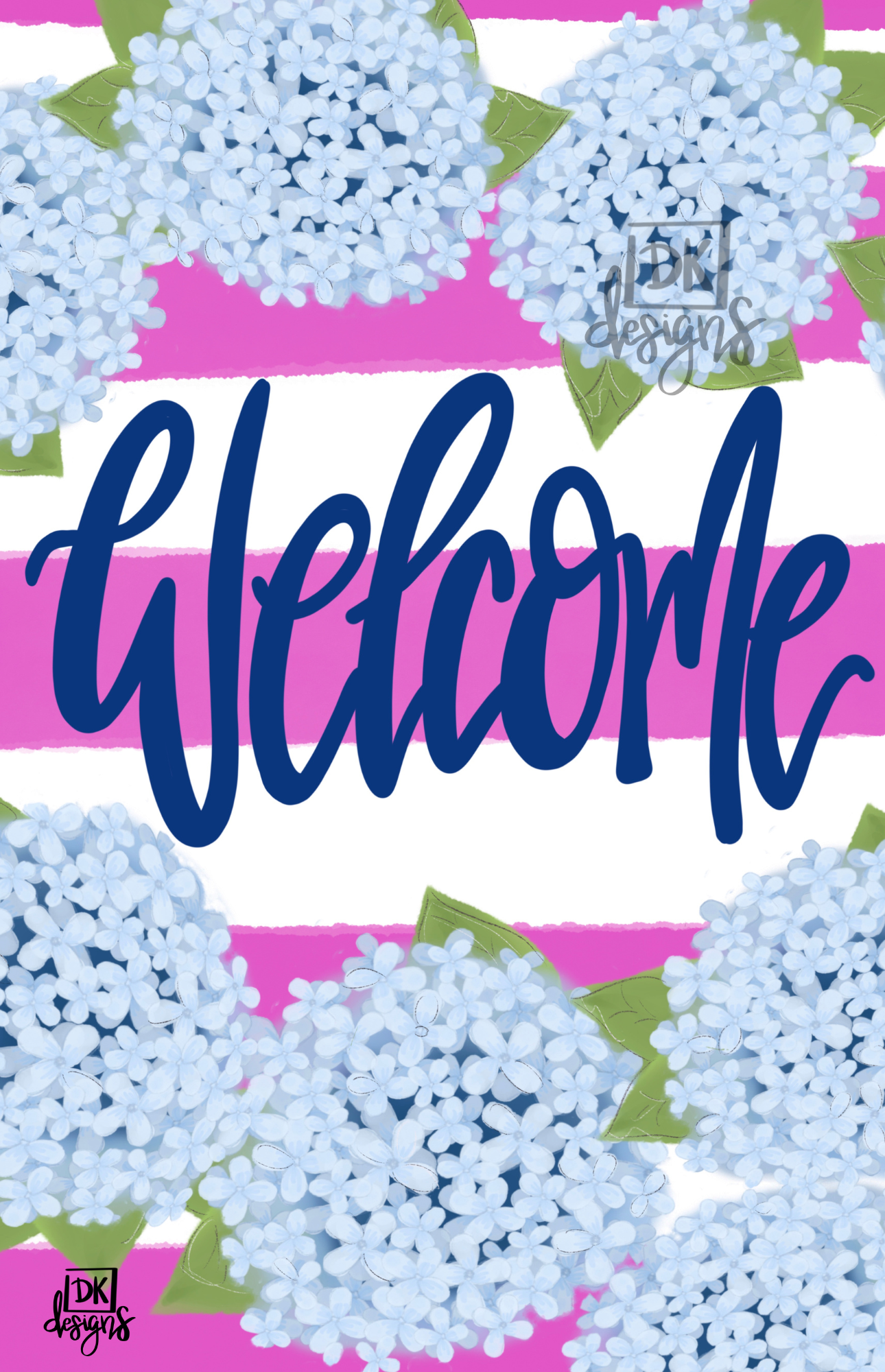 Hydrangea Garden Glam Flag
