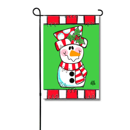 Red snowman glam flag