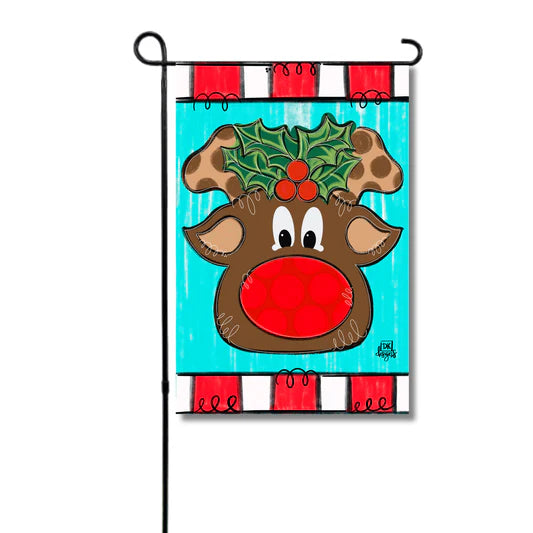 Reindeer glam garden flag
