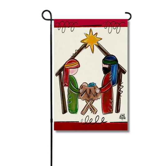 Unto us a child glam garden flag