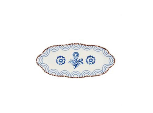 Three Blue Floral Everything Plate