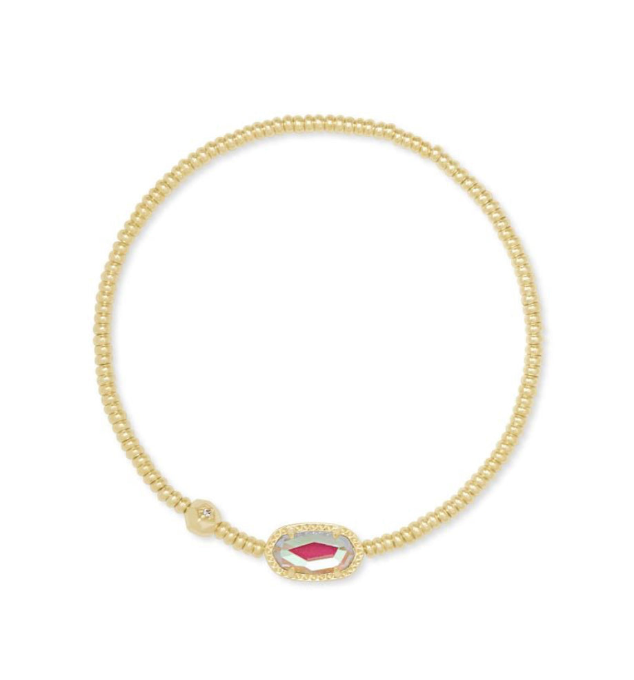 Grayson Stretch Bracelet - Gold Dichroic Glass