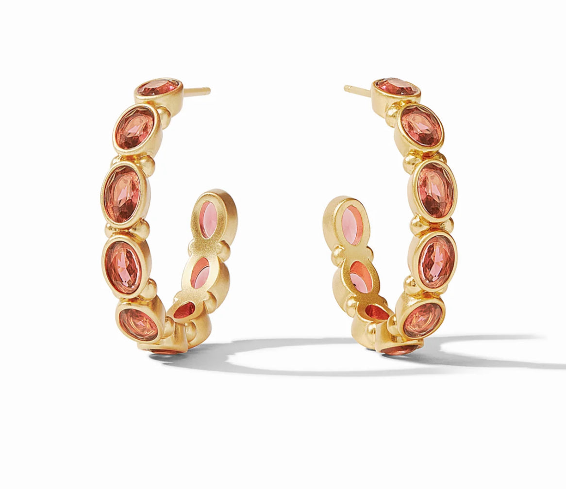 Mykonos Hoop-Coral-Medium
