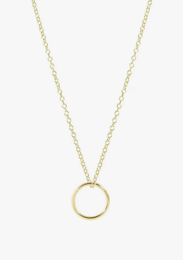 16" Necklace Gold-Halo Charm