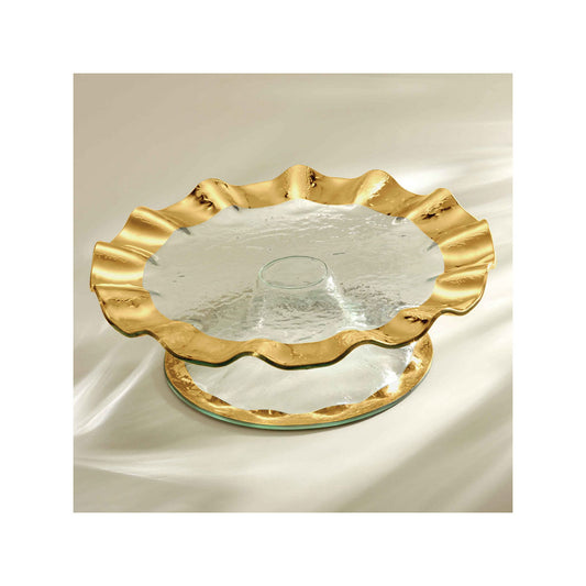 Ruffle Petit Four Stand - Gold