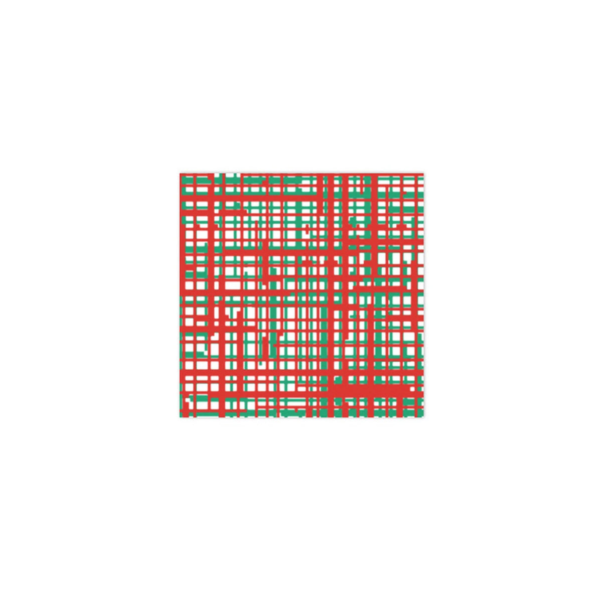 Green & Red Plaid Cocktail Napkins