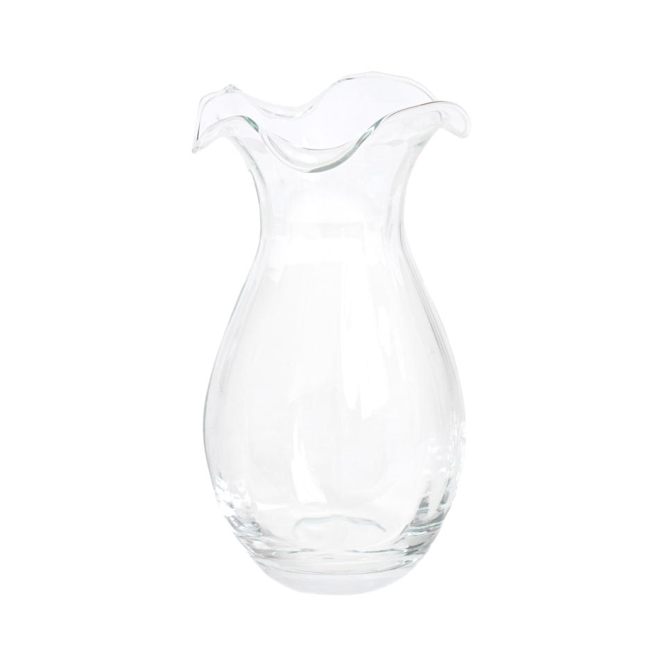 Hibiscus Glass Vertical Fluted Medium Vase