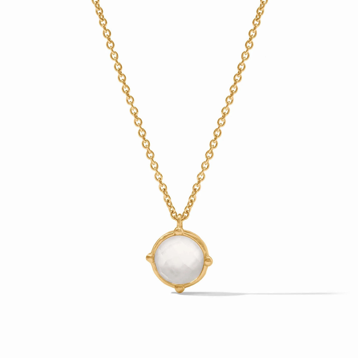 Honeybee Solitaire Necklace - Iridescent Clear Crystal