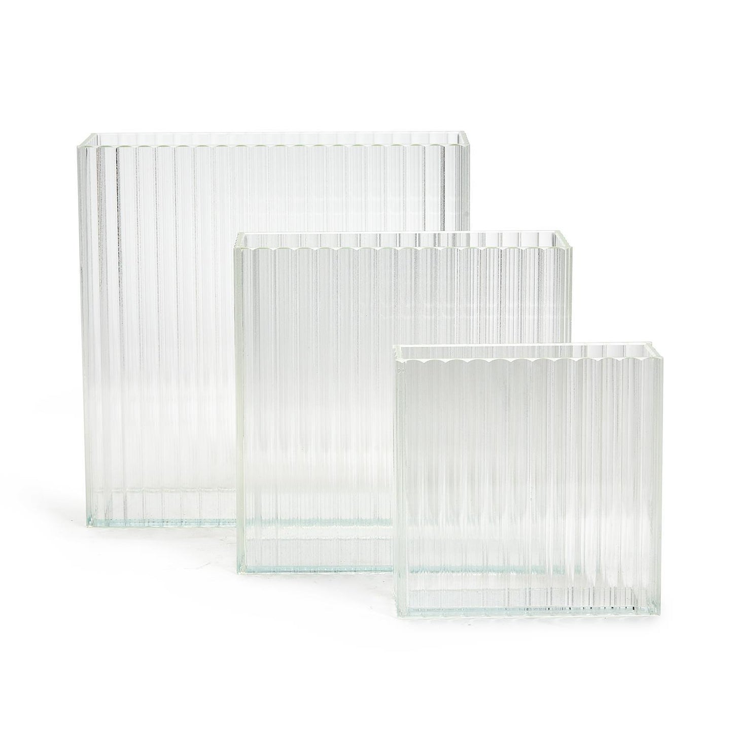 Ribbed Square Vase