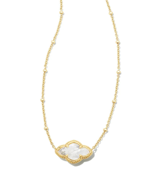 Abbie Pndnt Nck Gold Ivory