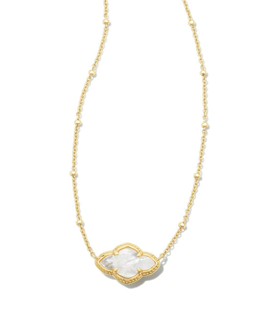 Abbie Pndnt Nck Gold Ivory