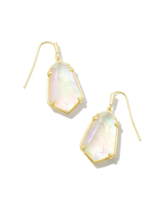 Alexandria Drop Earring-Gold Idid Rock