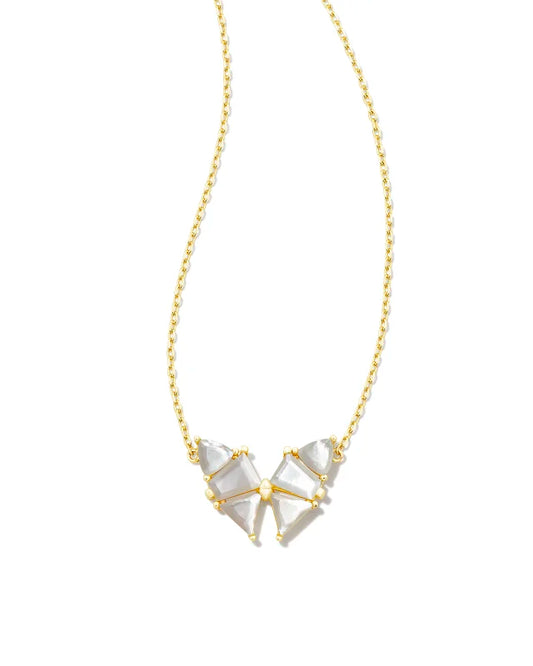 Blair Pend Necklace-Gold Ivory