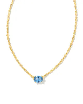 Cailin Pendant Gold Blue Violet Crystal