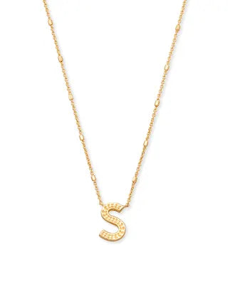 Letter S Pendant Gold Necklace