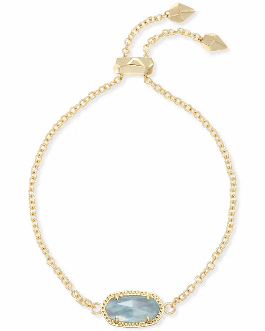 Elaina Bracelet Gold Light Blue Illusion