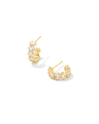 Cailin Huggie Earring Gold Crystal