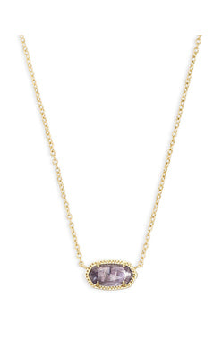 Elisa Necklace Gold Purple Amethyst