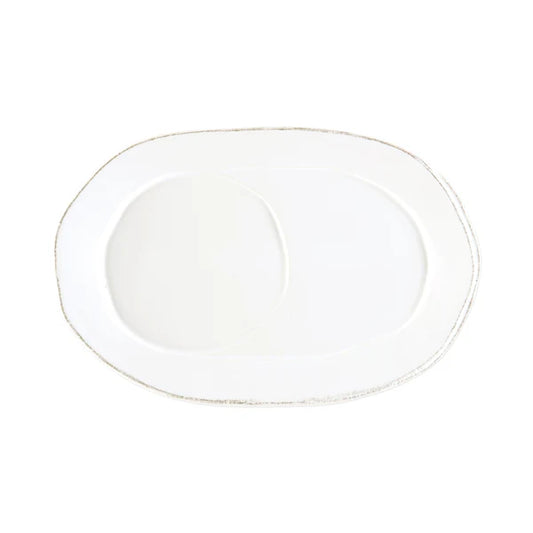 Lastra White Oval Tray