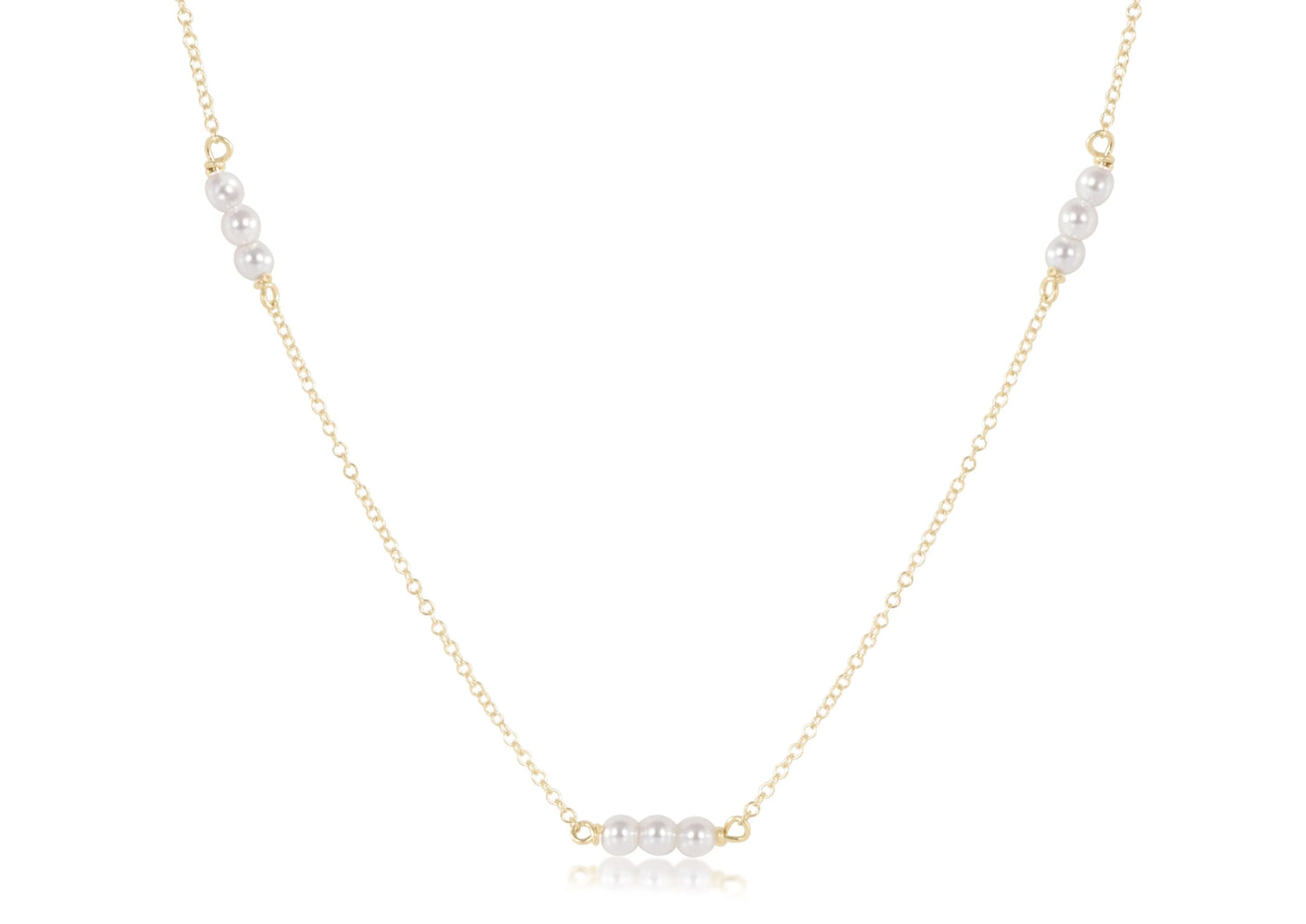 17 "choker joy simplicity chain gold - Pearl 3mm