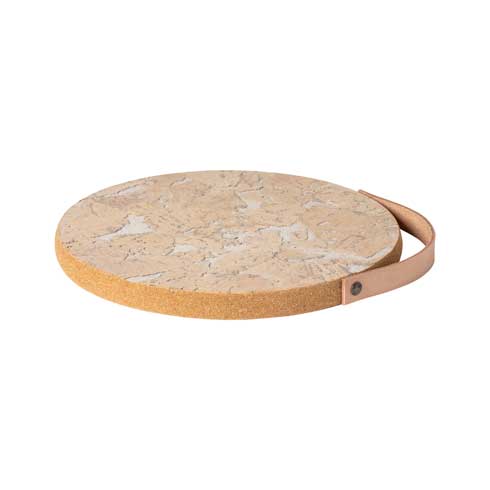 Cork Trivet 9.75"-White/Neutral