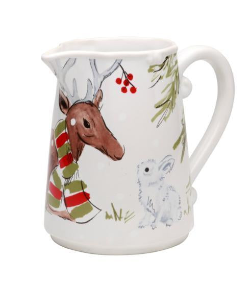 Deer Friends Pitcher - White