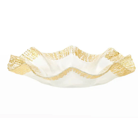 Rufolo Glass Gold Platter