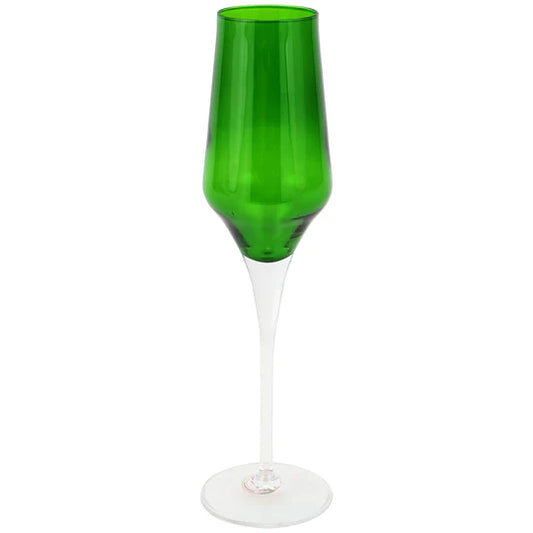 Contessa-Emerald Champagne Glas
