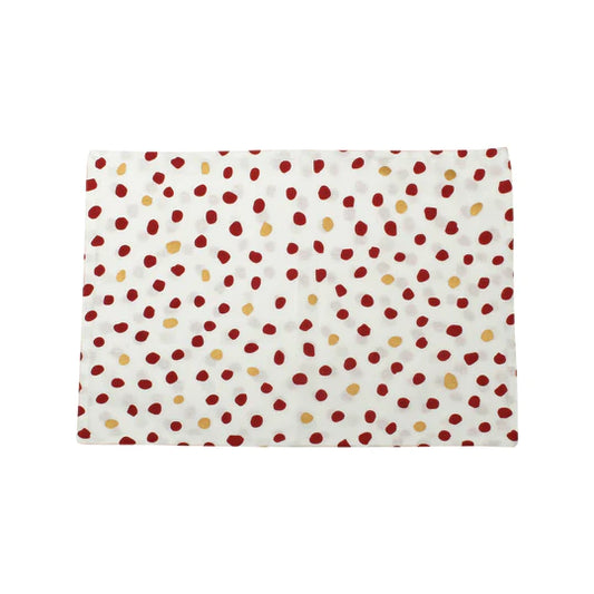 Dot Red/Gold Placemats-Set/4