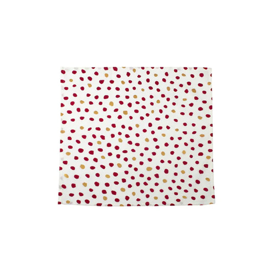 Dot Red/Gold Napkins-Set/4