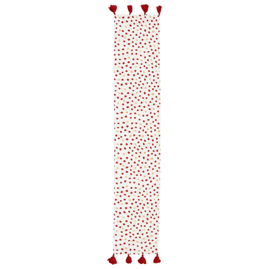 Red Dot/Gold Table Runner
