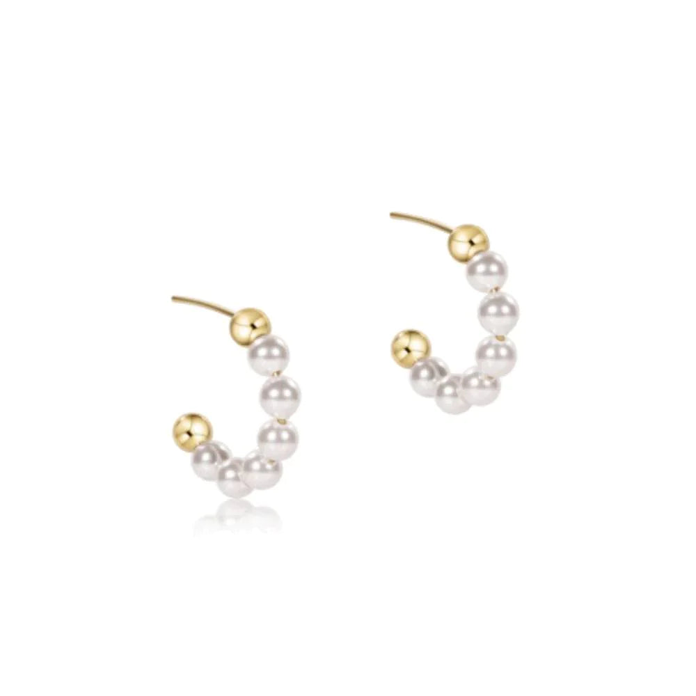 Bead Classic 1" Hoop 4mm Pearl