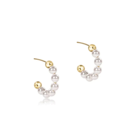 Bead Classic 1" Hoop 4mm Pearl